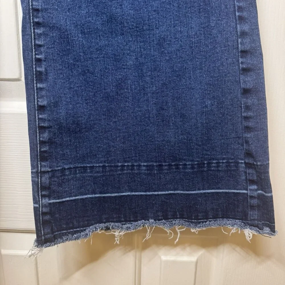 A Loves A Womens High Rise Jeans Size 28 Raw Hem Relaxed Fit Boho Grunge Casual - Picture 3 of 7